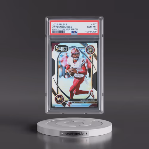 2024 Panini Select #217 Jayden Daniels - Die-Cut Silver Prizm (PSA 10 GEM MINT)