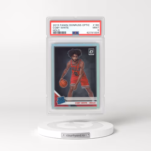 2019 Panini Donruss Optic #180 Coby White - Holo (PSA 9 MINT)