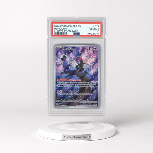 2024 Pokémon Sfa EN-Shrouded Fable #072 Munkidori - Illustration Rare (PSA 10 GEM MINT)