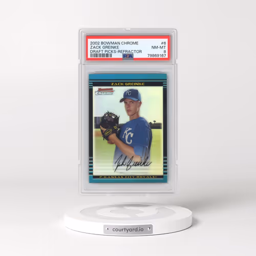 2002 Bowman Chrome Draft Picks #6 Zack Greinke - Refractor (PSA 8 NM-MT)