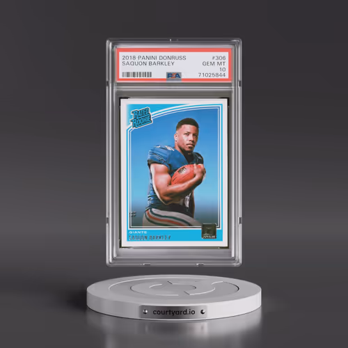 2018 Panini Donruss #306 Saquon Barkley (PSA 10 GEM MINT)