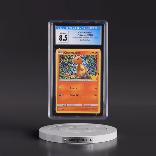 2021 McDonald's Collection 2021 #9/25 Charmander - Confetti Holo (CGC 8.5 NM-MT+)