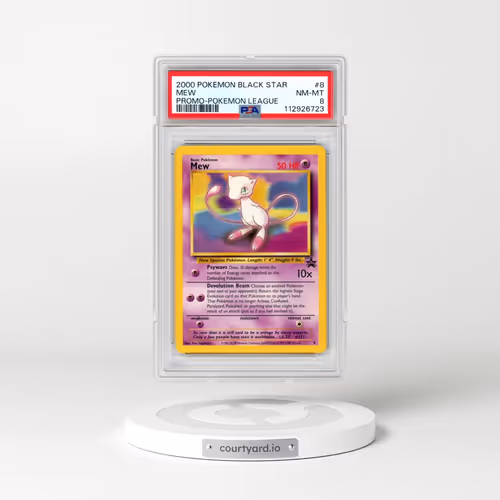2000 Pokémon Promo Black Star #8 Mew - Pokemon League (PSA 8 NM-MT)