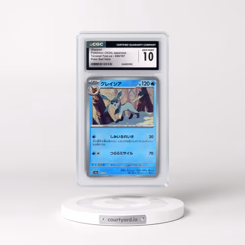 2024 Pokémon Sv8a-Terastal Fest EX #040 Glaceon - Reverse Holo (CGC 10 GEM MINT)