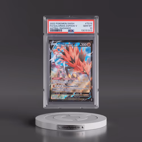 2022 Pokémon Sword & Shield Astral Radiance #TG19 Galarian Zapdos V - Holo Full Art (PSA 10 GEM MINT