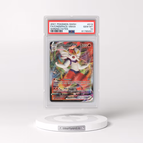 2021 Pokémon Sword & Shield Shining Fates #019 Cinderace Vmax - Full Art (PSA 10 GEM MINT)