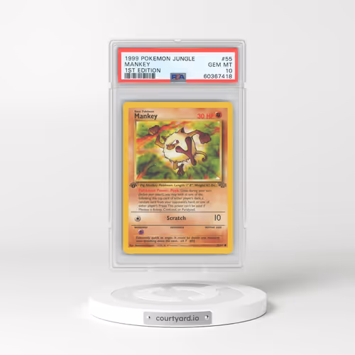 1999 Pokémon Jungle #55 Mankey - 1st Edition (PSA 10 GEM MINT)