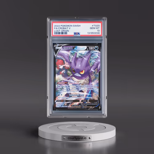 2022 Pokémon Sword & Shield Lost Origin #TG20 Crobat V - Holo Full Art (PSA 10 GEM MINT)