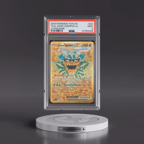 2024 Pokémon Twm EN-Twilight Masquerade #221 Teal Mask Ogerpon EX - Holo Hyper Rare (PSA 9 MINT)