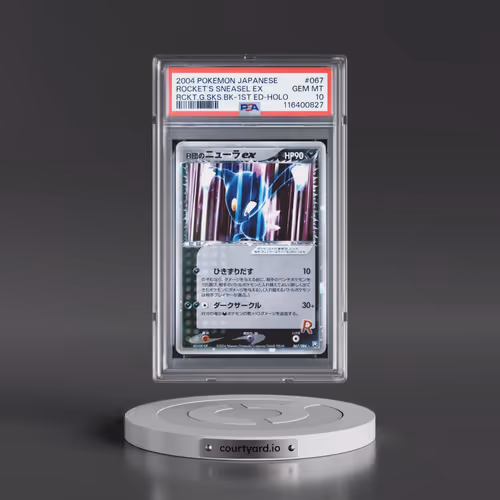 2004 Pokémon Rocket Gang Strikes Back #067 Rocket's Sneasel EX - 1st Edition Holo Holo (PSA 10 GEM M