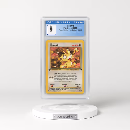 2000 Team Rocket #62/82 Meowth - 1st Edition 1st Edition (CGC 9 MINT)