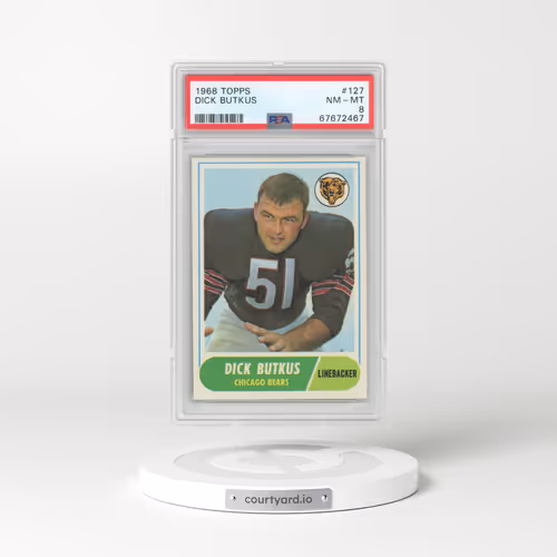 1968 Topps #127 Dick Butkus (PSA 8 NM-MT)