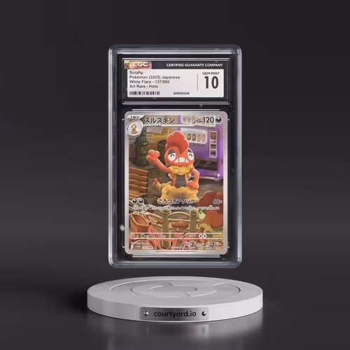 2025 White Flare - sv11W #137/086 Scrafty - Art Rare Holo (CGC 10 GEM MINT)