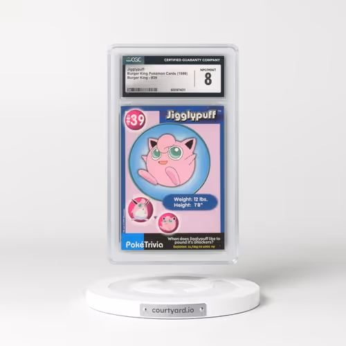 1999 Burger King Pokémon Cards - English #39 Jigglypuff (CGC 8 NM-MT)
