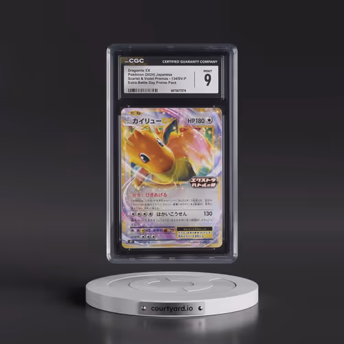 2022 Scarlet & Violet Promos #134/SV-P Dragonite EX - Holo Extra Battle Day Promo Pack (CGC 9 MINT)