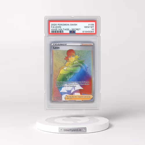 2020 Pokémon Sword & Shield Vivid Voltage #195 Leon - Full Art Secret (PSA 10 GEM MINT)