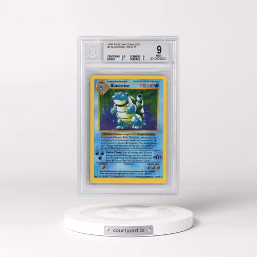 1999 Base Set #2 Blastoise - Shadowless Shadowless Holo (BGS 9 MINT)