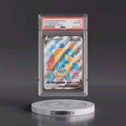 2020 Pokémon Sword & Shield Champion's Path #069 Drednaw V - Holo Full Art (PSA 10 GEM MINT)