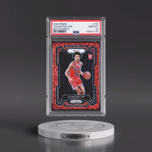 2023 Panini Prizm #125 Julian Phillips - Red Sparkle (PSA 10 GEM MINT)