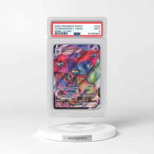 2020 Pokémon Sword & Shield Rebel Clash #093 Dragapult Vmax - Full Art (PSA 9 MINT)