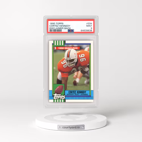 1990 Topps #334 Cortez Kennedy - Disclaimer Back (PSA 9 MINT)