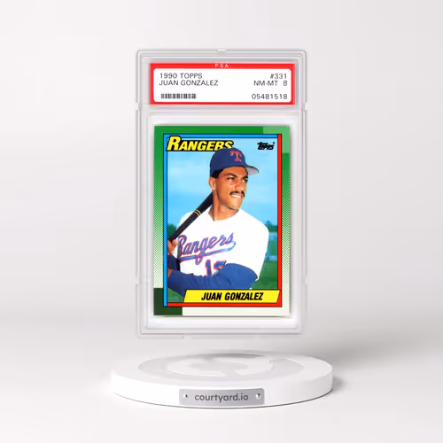 1990 Topps #331 Juan Gonzalez (PSA 8 NM-MT)