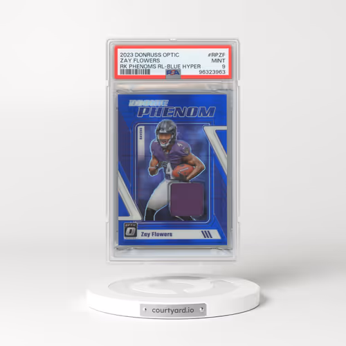 2023 Panini Donruss Optic Rookie Phenoms Relics #RPZF Zay Flowers (PSA 9 MINT)