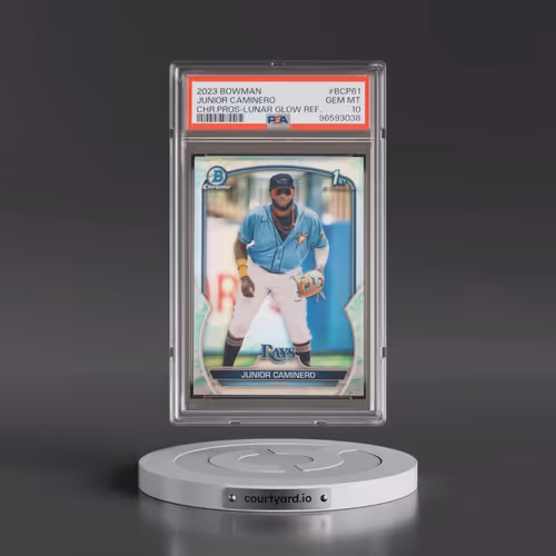 2023 Bowman Chrome Prospects #BCP61 Junior Caminero - Lunar Glow Refractor (PSA 10 GEM MINT)