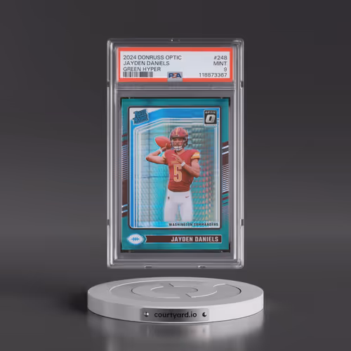 2024 Panini Donruss Optic #248 Jayden Daniels - Green Hyper (PSA 9 MINT)