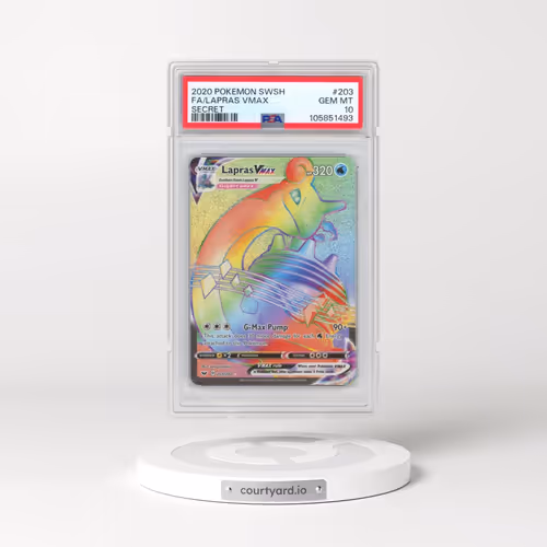 2020 Pokémon Sword & Shield #203 Lapras Vmax - Full Art Secret (PSA 10 GEM MINT)