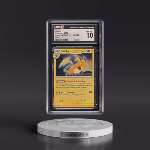 2023 Scarlet & Violet 151 - MEW EN #026/165 Raichu - Holo (CGC 10 GEM MINT)