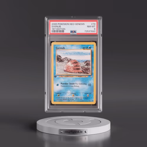 2000 Pokémon Neo Genesis #79 Swinub - 1st Edition (PSA 8 NM-MT)