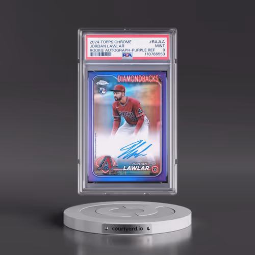 2024 Topps Chrome Rookie Autographs #RAJLA Jordan Lawlar - Purple Refractor (PSA 9 MINT)