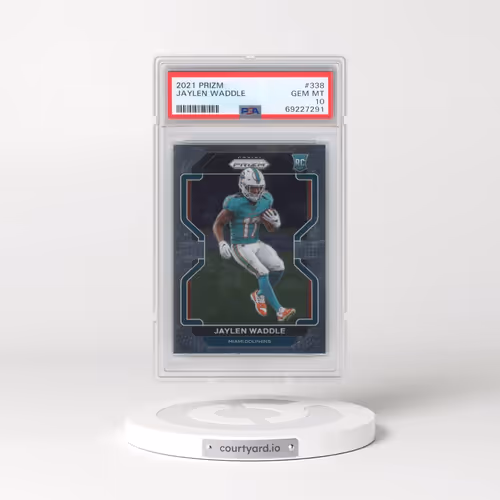 2021 Panini Prizm #338 Jaylen Waddle (PSA 10 GEM MINT)