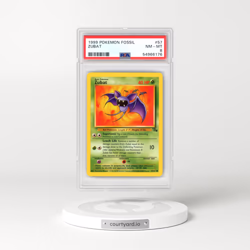 1999 Pokémon Fossil #57 Zubat (PSA 8 NM-MT)