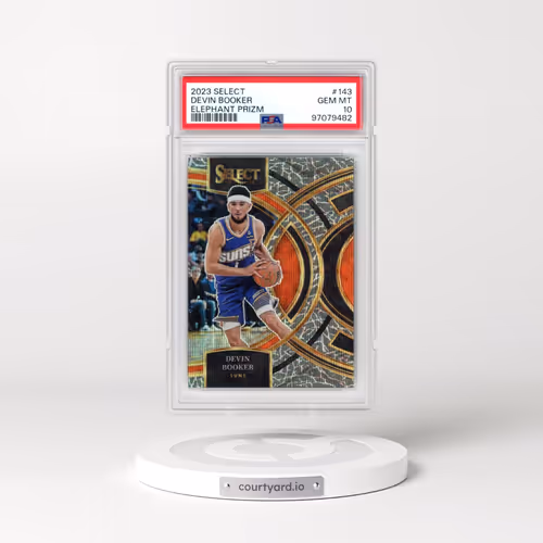 2023 Panini Select #143 Devin Booker - Elephant Prizm (PSA 10 GEM MINT)
