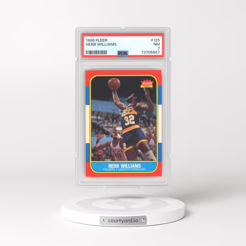 1986 Fleer #125 Herb Williams (PSA 7 NM)
