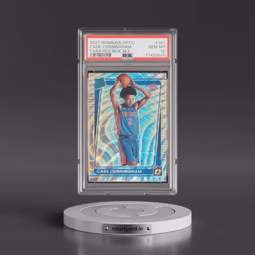 2021 Panini Donruss Optic #161 Cade Cunningham - Fanatics Box Set (PSA 10 GEM MINT)
