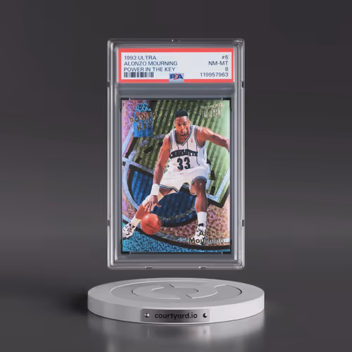 1993 Ultra Power in the Key #5 Alonzo Mourning (PSA 8 NM-MT)