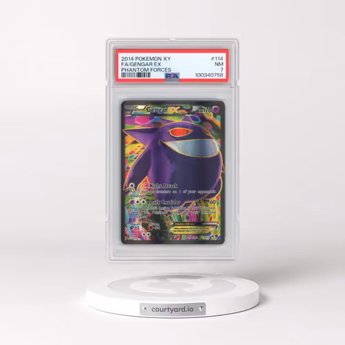 2014 Pokémon XY Phantom Forces #114 Gengar EX - Holo Full Art (PSA 7 NM)