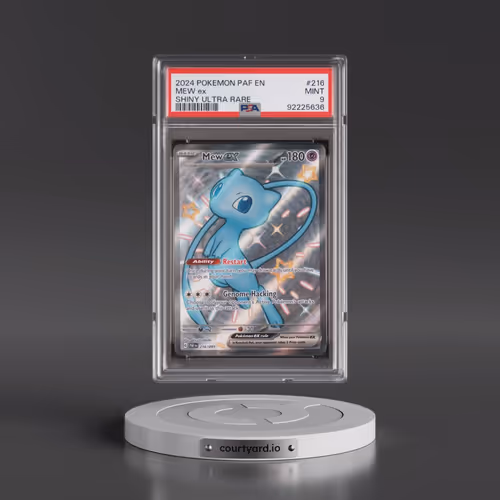 2024 Pokémon Paf EN-Paldean Fates #216 Mew EX - Holo Shiny Ultra Rare (PSA 9 MINT)