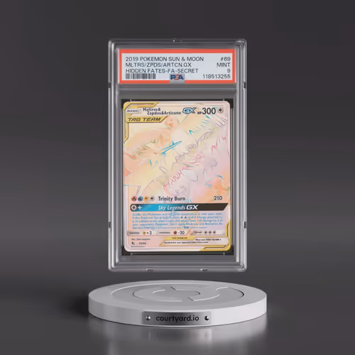2019 Pokémon Sun & Moon Hidden Fates #69 Moltres & Zapdos & Articuno GX - Holo Full Art Secret (PSA