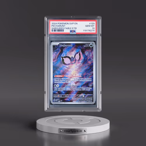 2024 Pokémon Svp EN-SV Black Star Promo #129 Pecharunt - Shrouded Fable Elite Trainer Box (PSA 10 GE