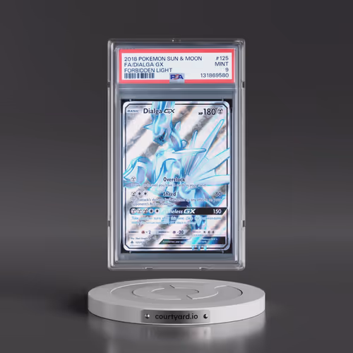 2018 Pokémon Sun & Moon Forbidden Light #125 Dialga GX - Holo Full Art (PSA 9 MINT)