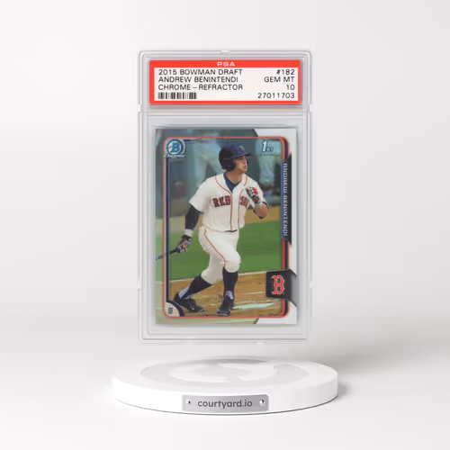 2015 Bowman Draft #182 Andrew Benintendi - Chrome-Refractor (PSA 10 GEM MINT)