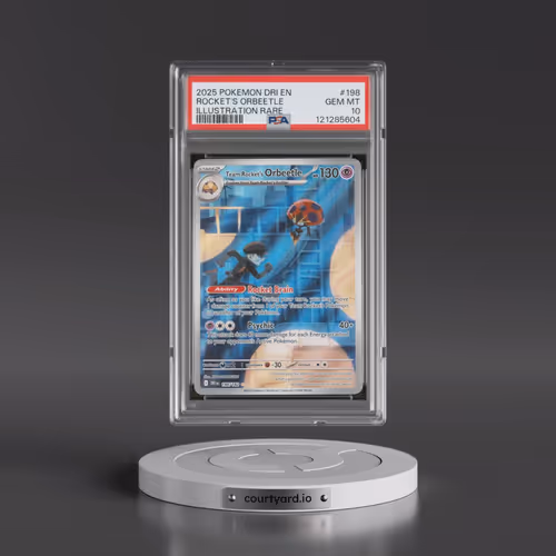 2025 Pokémon Dri EN-Destined Rivals #198 Team Rocket's Orbeetle - Illustration Rare (PSA 10 GEM MINT