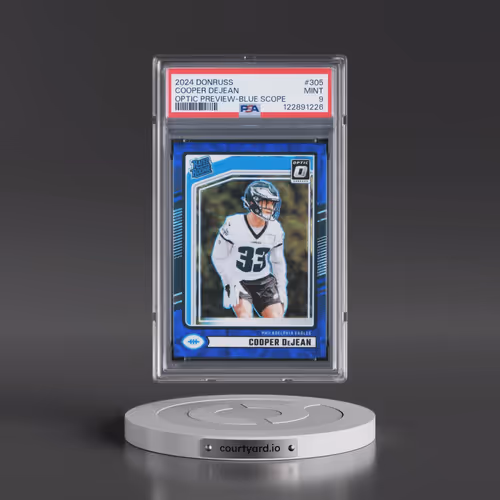 2024 Panini Donruss #305 Cooper Dejean - Optic Preview-Blue Scope (PSA 9 MINT)