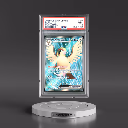 2023 Pokémon Obf EN-Obsidian Flames #217 Pidgeot EX - Holo Ultra Rare (PSA 9 MINT)