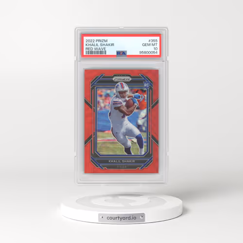 2022 Panini Prizm #355 Khalil Shakir - Red Wave (PSA 10 GEM MINT)