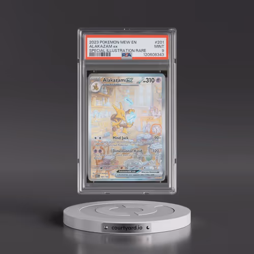 2023 Pokémon Mew EN-151 #201 Alakazam EX - Holo Special Illustration Rare (PSA 9 MINT)